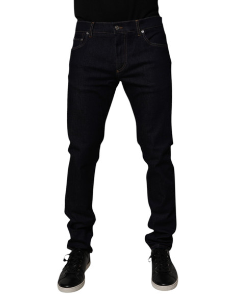 Dolce & Gabbana Black Cotton Stretch Men Skinny Denim Jeans Dolce & Gabbana Black Cotton Stretch Men Skinny Denim Jeans