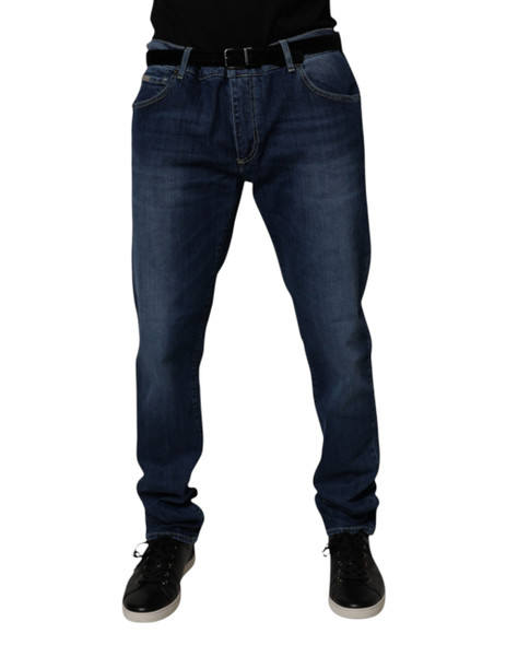 Dolce & Gabbana Blue Washed Cotton Stretch Skinny Denim Jeans Dolce & Gabbana Blue Washed Cotton Stretch Skinny Denim Jeans