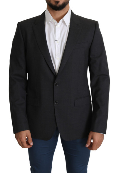 Dolce & Gabbana Gray Wool Single Breasted Coat Blazer Dolce & Gabbana Gray Wool Single Breasted Coat Blazer