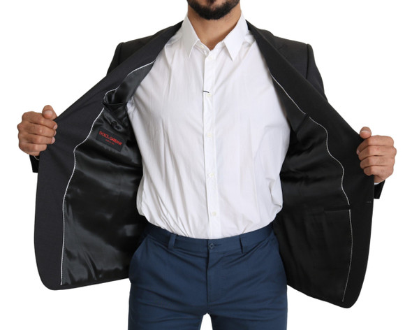 Dolce & Gabbana Gray Wool Single Breasted Coat Blazer Dolce & Gabbana Gray Wool Single Breasted Coat Blazer
