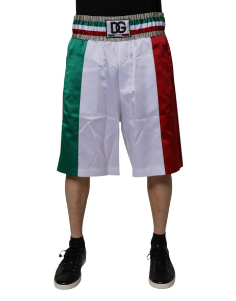 Multicolor Italia Polyester Bermuda Shorts Multicolor Italia Polyester Bermuda Shorts
