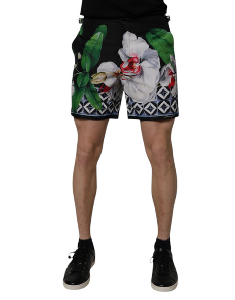 Multicolor Floral Polyester Men Bermuda Shorts Multicolor Floral Polyester Men Bermuda Shorts