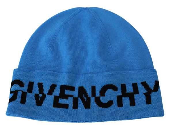 Blue Wool Unisex Winter Warm Beanie Hat Blue Wool Unisex Winter Warm Beanie Hat