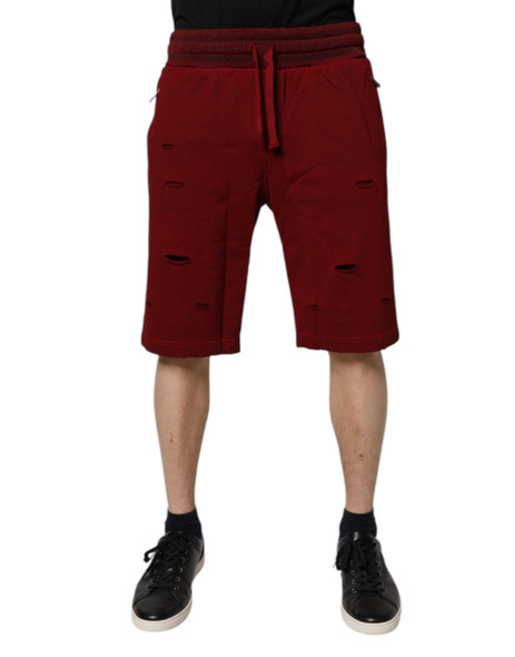 Bordeaux Cotton Bermuda Men Sweatshorts Shorts Bordeaux Cotton Bermuda Men Sweatshorts Shorts
