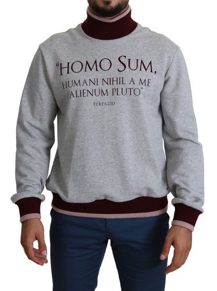 Gray Homo Sum Turtleneck Pullover Sweater Gray Homo Sum Turtleneck Pullover Sweater