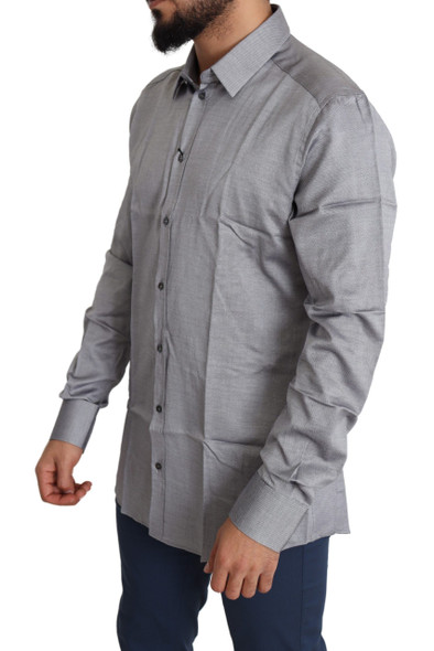Gray Cotton Men Formal GOLD Dress Shirt Gray Cotton Men Formal GOLD Dress Shirt