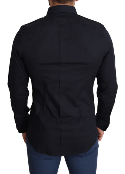 Blue Cotton Formal GOLD Dress Shirt Blue Cotton Formal GOLD Dress Shirt