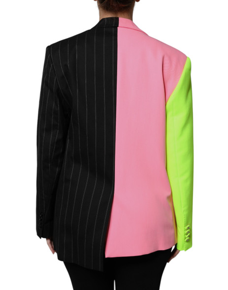 Dolce & Gabbana Multicolor Patchwork Embellished Coat Jacket Dolce & Gabbana Multicolor Patchwork Embellished Coat Jacket
