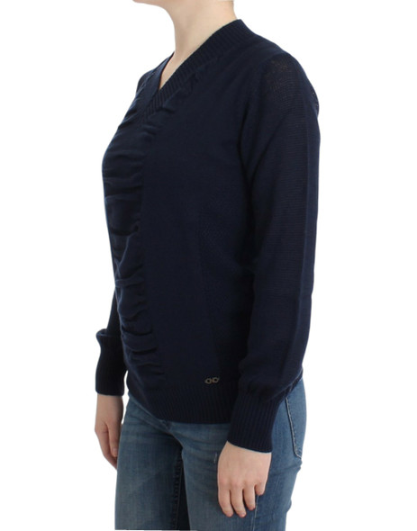 Dark blue V-neck wool sweater Dark blue V-neck wool sweater