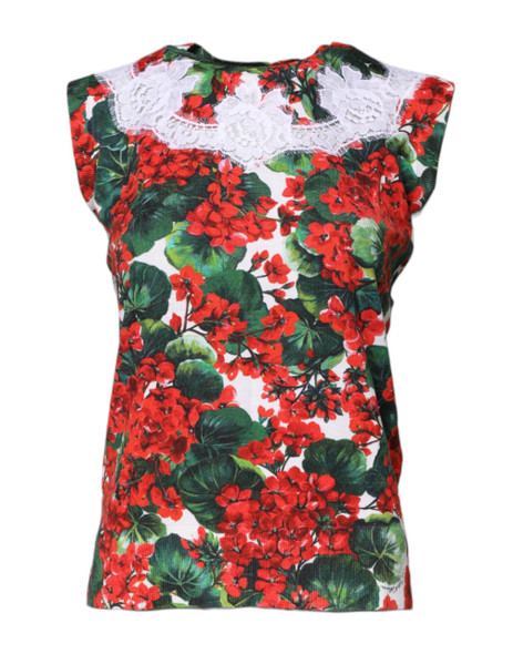 Multicolor Floral Lace Sleeveless Tank Top Multicolor Floral Lace Sleeveless Tank Top