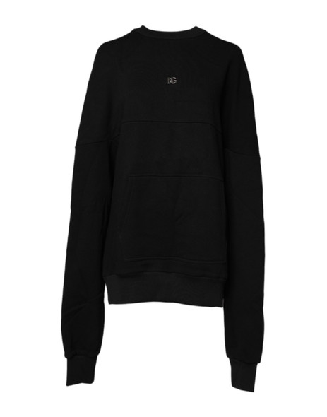 Black Cotton Crew Neck Sweatshirt Sweater Black Cotton Crew Neck Sweatshirt Sweater