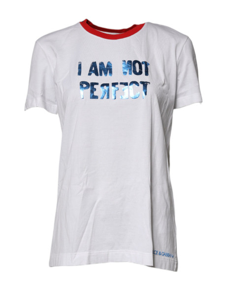 White Graphic Print Cotton Crew Neck T-shirt TSH87274 White Graphic Print Cotton Crew Neck T-shirt TSH87274