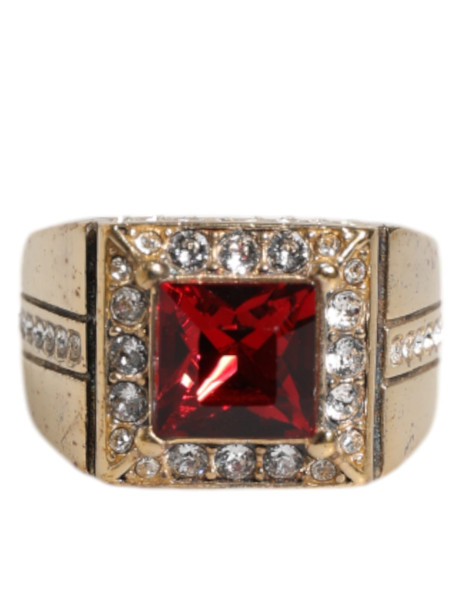 Gold Tone Sterling Silver 925 Crystals Ring SMY10438 Gold Tone Sterling Silver 925 Crystals Ring SMY10438