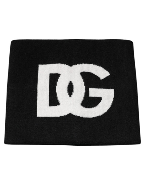 Dolce & Gabbana Black Cashmere DG Logo Square Handkerchief Scarf Dolce & Gabbana Black Cashmere DG Logo Square Handkerchief Scarf