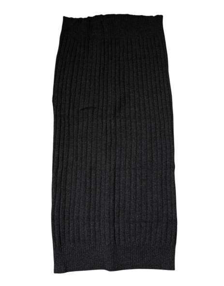 Dolce & Gabbana Black Cashmere Knitted Neck Warmer Foulard Scarf Dolce & Gabbana Black Cashmere Knitted Neck Warmer Foulard Scarf