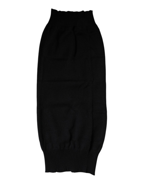 Black Cashmere Knitted Neck Warmer Foulard Scarf MS7360 Black Cashmere Knitted Neck Warmer Foulard Scarf MS7360