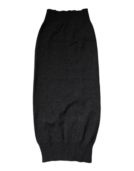 Dolce & Gabbana Black Cashmere Knitted Neck Warmer Foulard Scarf MS7361 Dolce & Gabbana Black Cashmere Knitted Neck Warmer Foulard Scarf MS7361