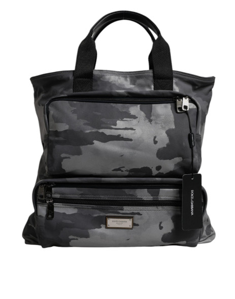 Dolce & Gabbana Black Camouflage Shoulder Strap Logo Plaque Bag Dolce & Gabbana Black Camouflage Shoulder Strap Logo Plaque Bag