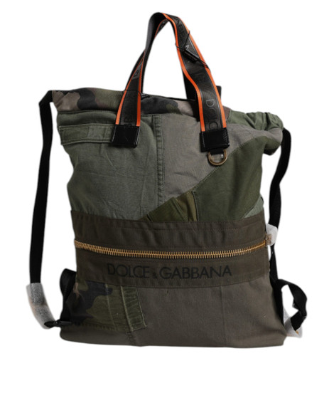 Dolce & Gabbana Military Green Patchwork Rucksack Backpack Bag BAG4401 Dolce & Gabbana Military Green Patchwork Rucksack Backpack Bag BAG4401