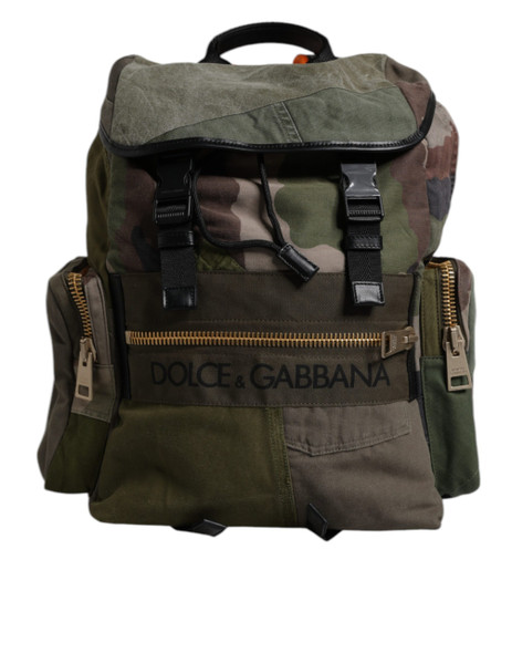 Military Green Patchwork School Backpack Bag BAG4456 Military Green Patchwork School Backpack Bag BAG4456