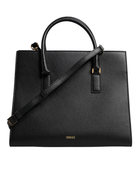 Black Large Leather Top Handle Shoulder Crossbody Bag Black Large Leather Top Handle Shoulder Crossbody Bag