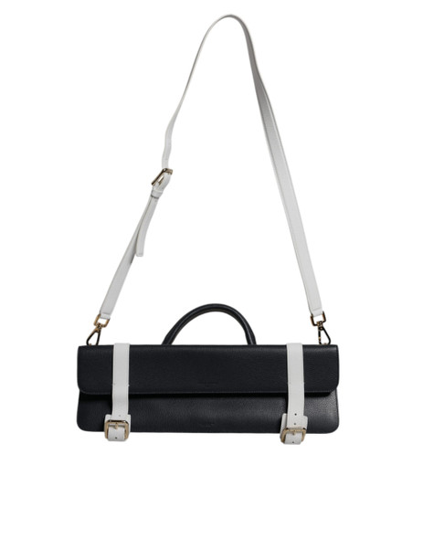 Blue White Calfskin Leather Crossbody Shoulder Bag Blue White Calfskin Leather Crossbody Shoulder Bag