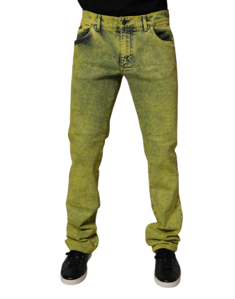 Dolce & Gabbana Yellow Cotton Stretch Skinny Men Denim Jeans PAN75147 Dolce & Gabbana Yellow Cotton Stretch Skinny Men Denim Jeans PAN75147