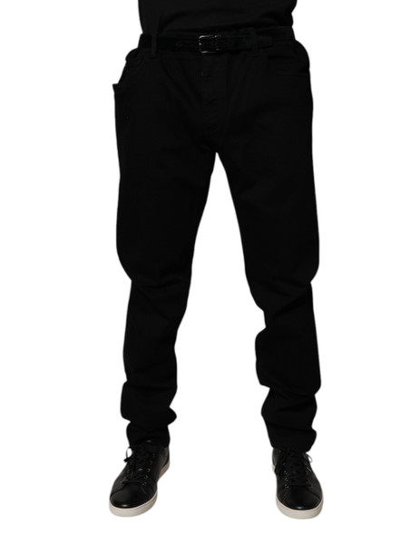 Dolce & Gabbana Black Cotton Stretch Slim Fit Denim Jeans Dolce & Gabbana Black Cotton Stretch Slim Fit Denim Jeans