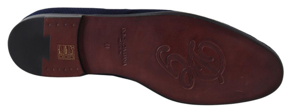 Blue Suede Caiman Loafers Slippers Shoes Blue Suede Caiman Loafers Slippers Shoes