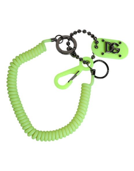 Green Springy Key Holder DG Logo Men's Keychain Keyring Green Springy Key Holder DG Logo Men's Keychain Keyring