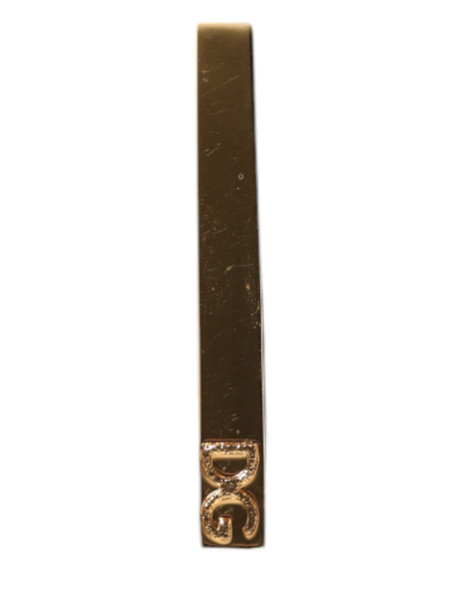 Gold Tone Brass Logo Branded Tie Clip Bar SMY10631 Gold Tone Brass Logo Branded Tie Clip Bar SMY10631