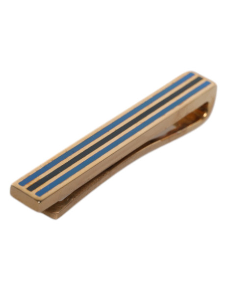 Gold Tone Brass Logo Branded Tie Clip Bar SMY10642 Gold Tone Brass Logo Branded Tie Clip Bar SMY10642