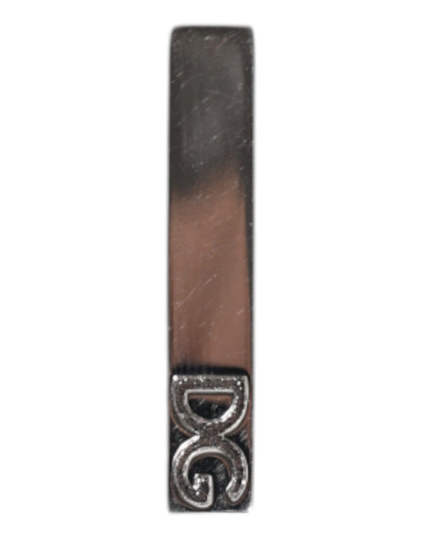 Silver Tone Brass Logo Branded Tie Clip Bar SMY10694 Silver Tone Brass Logo Branded Tie Clip Bar SMY10694