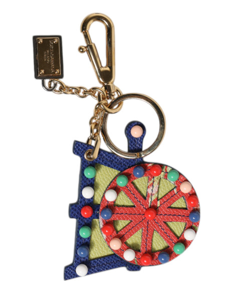 Multicolor Gold Tone Carretto Keychain Keyring Multicolor Gold Tone Carretto Keychain Keyring