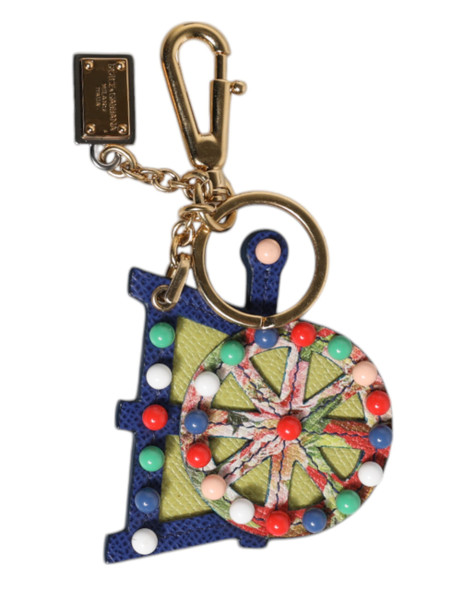 Multicolor Gold Tone Carretto Keychain Keyring SMY10762 Multicolor Gold Tone Carretto Keychain Keyring SMY10762
