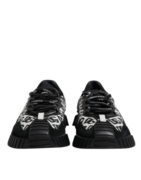 Dolce & Gabbana Black Logo Lace Up Low Top NS1 Sneakers Shoes MV7205 Dolce & Gabbana Black Logo Lace Up Low Top NS1 Sneakers Shoes MV7205