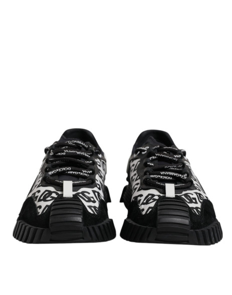 Dolce & Gabbana Black Logo Lace Up Low Top NS1 Sneakers Shoes MV7212 Dolce & Gabbana Black Logo Lace Up Low Top NS1 Sneakers Shoes MV7212