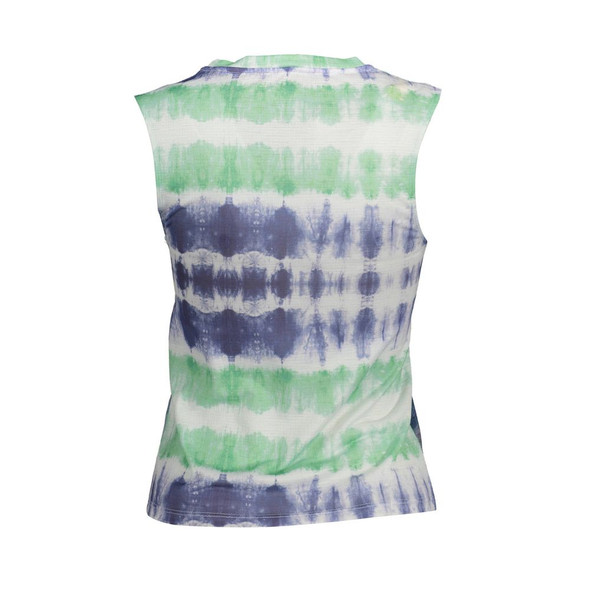 Desigual Light Blue Polyester Women Top Desigual Light Blue Polyester Women Top