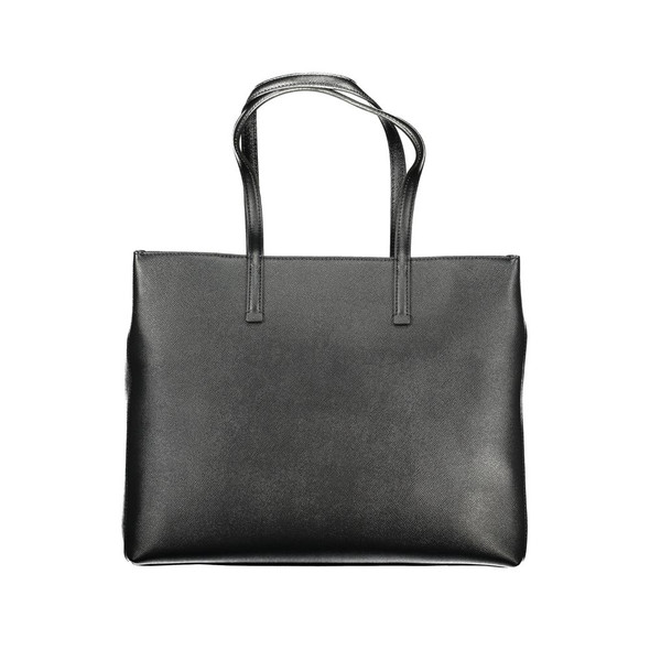 Black Polyethylene Women Handbag CA-36300 Black Polyethylene Women Handbag CA-36300