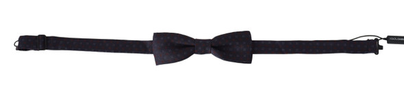 Gray Pattern Silk Adjustable Neck Papillon Bow Tie Gray Pattern Silk Adjustable Neck Papillon Bow Tie