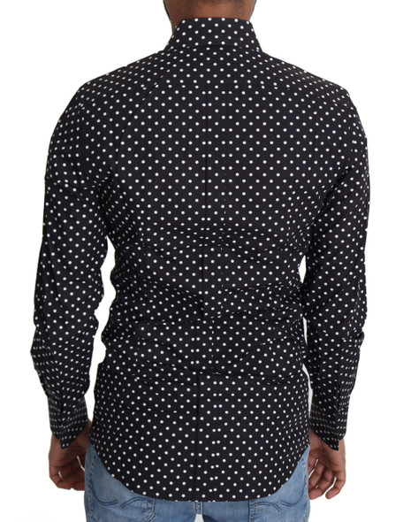 Black White Polka Dots Casual Shirt Black White Polka Dots Casual Shirt
