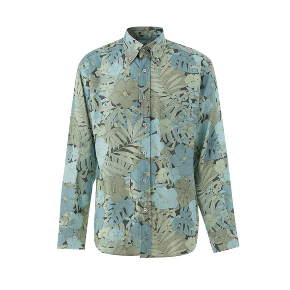 Tom Ford Blue Lyocell Shirt TO-921420051436 Tom Ford Blue Lyocell Shirt TO-921420051436