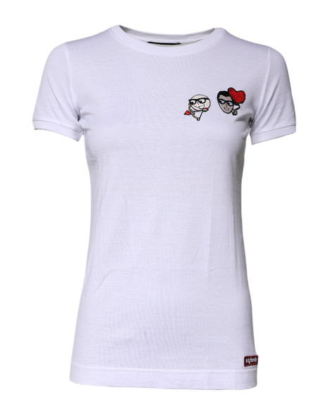 Dolce & Gabbana White #DGFAMILY Cotton Embroidery T-shirt Dolce & Gabbana White #DGFAMILY Cotton Embroidery T-shirt