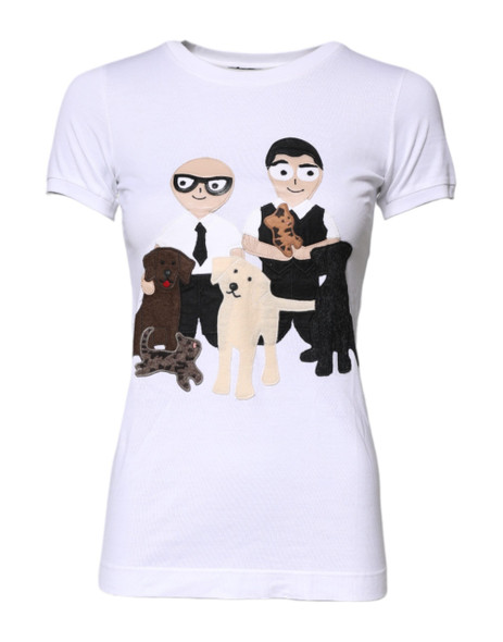 Dolce & Gabbana White Cotton #DGFAMILY Embroidery T-shirt Dolce & Gabbana White Cotton #DGFAMILY Embroidery T-shirt