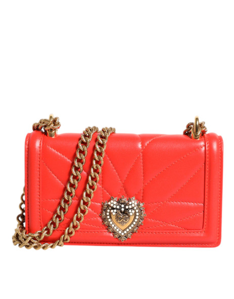 Red Leather Quilted Devotion Crossbody Phone Cover Bag Red Leather Quilted Devotion Crossbody Phone Cover Bag