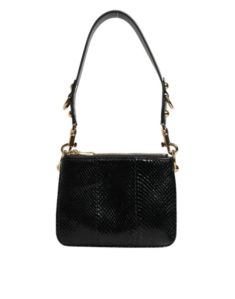 Black Exotic Leather Shoulder Sling Clutch Bag Black Exotic Leather Shoulder Sling Clutch Bag