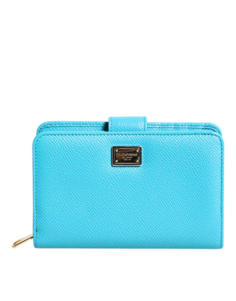 Light Blue Leather Bifold Continental Clutch Wallet Light Blue Leather Bifold Continental Clutch Wallet