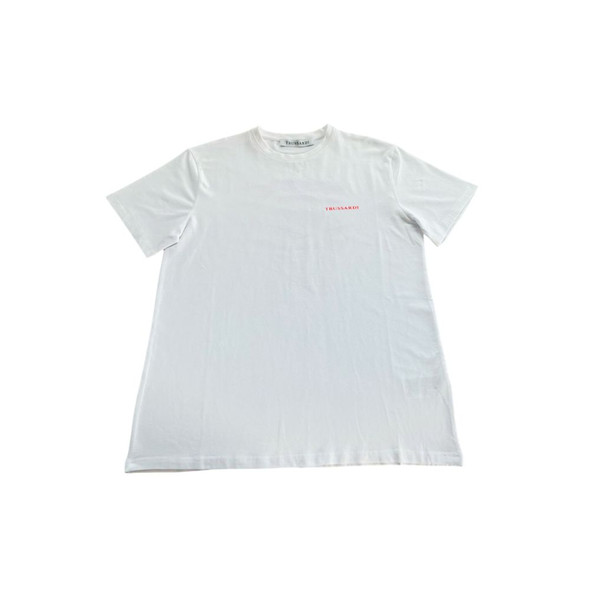Trussardi Beachwear White Cotton Men T-Shirt Trussardi Beachwear White Cotton Men T-Shirt