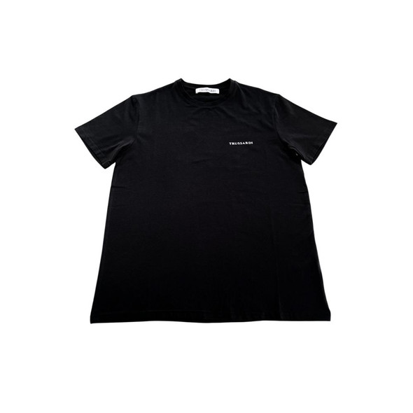 Trussardi Beachwear Black Cotton Men T-Shirt Trussardi Beachwear Black Cotton Men T-Shirt