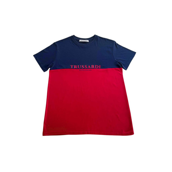 Trussardi Beachwear Red Cotton Men T-Shirt TR-24801 Trussardi Beachwear Red Cotton Men T-Shirt TR-24801